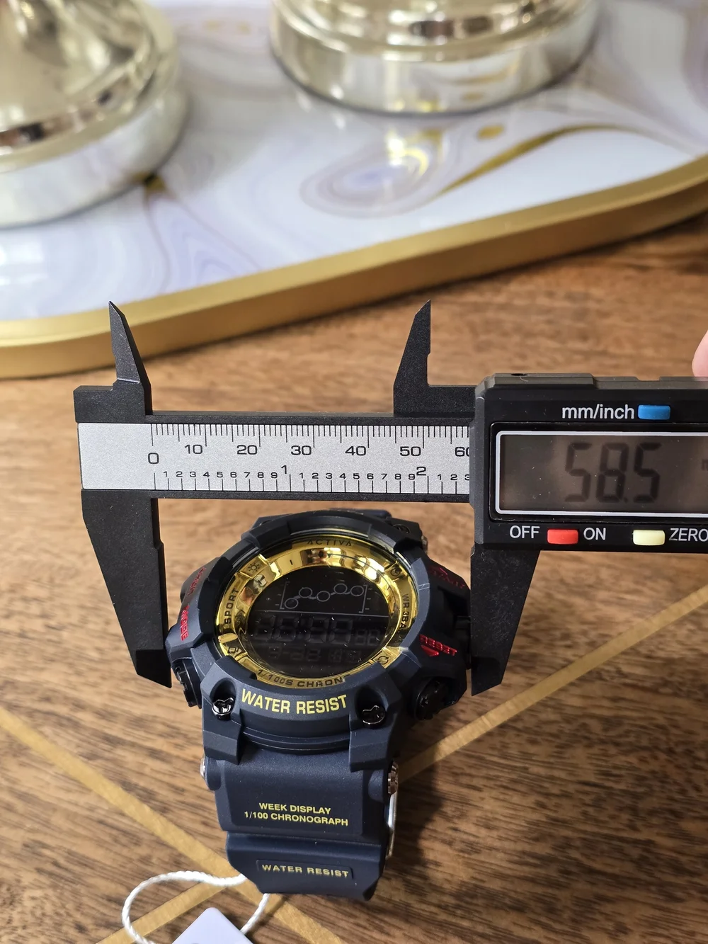 Ativa Black and Gold Digital Sports Watch - Water Resistant